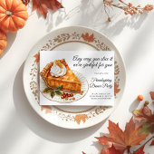 Herfst pompoen Pie Thanksgiving Party Kaart