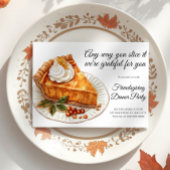 Herfst pompoen Pie Thanksgiving Party Kaart