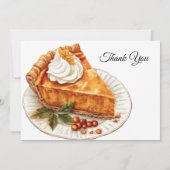 Herfst pompoen Pie Thanksgiving Party Kaart (Achterkant)