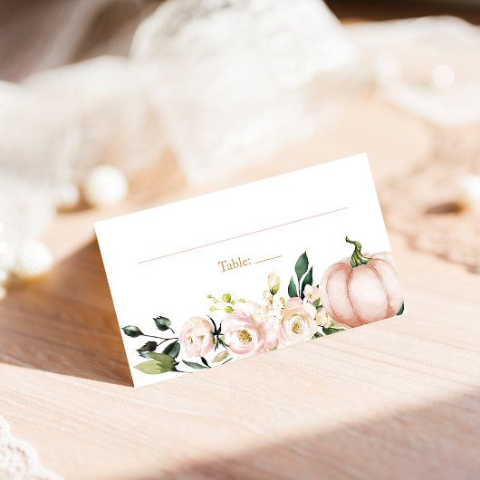 Herfst Pompoen Plaatskarten Voedsel Tentkaarten Plaatskaartje