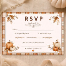 Herfst Pompoen Plaid Bruiloft Bridal Shower Rustic