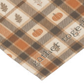 Herfst Pompoen Plaid Korte Tafelloper (Hoek)