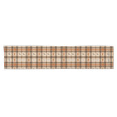Herfst Pompoen Plaid Korte Tafelloper (Horizontaal)