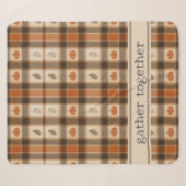 Herfst Pompoen Plaid Sherpa Deken (Voorkant (horizontaal))