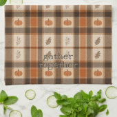 Herfst Pompoen Plaid Theedoek (Gevouwen)