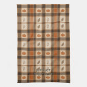 Herfst Pompoen Plaid Theedoek (Verticaal)