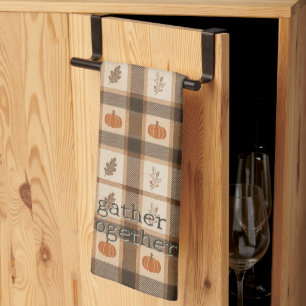 Herfst Pompoen Plaid Theedoek