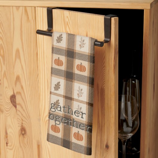 Herfst Pompoen Plaid Theedoek (Derde Gevouwen)