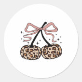 Herfst pompoen, pompoen kersen, luipaard pompoen,  ronde sticker (Voorkant)