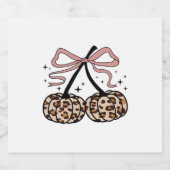 Herfst pompoen, pompoen kersen, luipaard pompoen, sparkling wijnetiket (Enkel label)