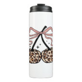 Herfst pompoen, pompoen kersen, luipaard pompoen,  thermosbeker (Voorkant)