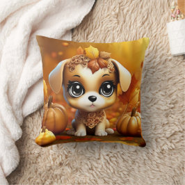 herfst pompoen puppy kussen