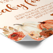 Herfst Pompoen Raad de Baby Food Baby shower Game Poster (Hoek)