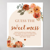 Herfst Pompoen Raad de Sweet Mess Baby shower Game Poster (Voorkant)