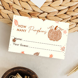 Herfst pompoen raden hoeveel pompoenen spel Kaart