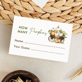 Herfst pompoen raden hoeveel pompoenen spel Kaart