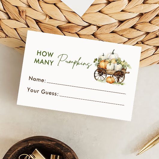 Herfst pompoen raden hoeveel pompoenen spel Kaart