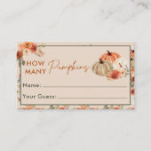 Herfst pompoen raden hoeveel pompoenen spel Kaart (Voorkant)