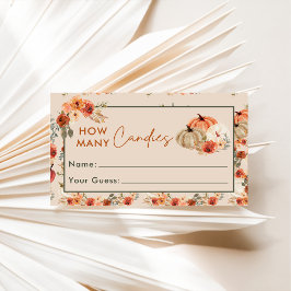 Herfst pompoen raden hoeveel Snoepjes spel Kaart