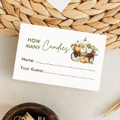 Herfst pompoen raden hoeveel Snoepjes spel Kaart