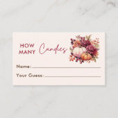 Herfst pompoen raden hoeveel Snoepjes spel Kaart (Voorkant)