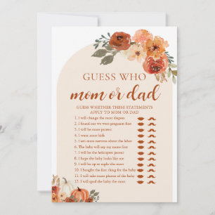 Herfst pompoen raden wie mam of pap Baby shower sp Kaart