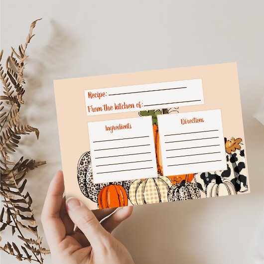 Herfst pompoen recept Kaart
