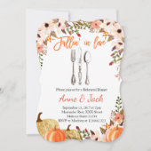 Herfst pompoen repetitie dineruitnodiging kaart (Voorkant)