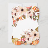 Herfst pompoen repetitie dineruitnodiging kaart (Achterkant)