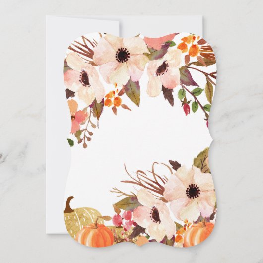 Herfst pompoen repetitie dineruitnodiging kaart (Achterkant)