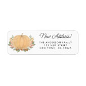 Herfst Pompoen Retouradres Label (Voorkant)