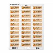 Herfst Pompoen Retouradreslabels Herfst Etiket (Full Sheet)