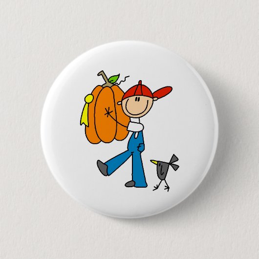 Herfst Pompoen Ronde Button 5,7 Cm (Voorkant)