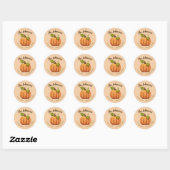 Herfst Pompoen Ronde Retouradreslabels Herfst Sticker (Vel)