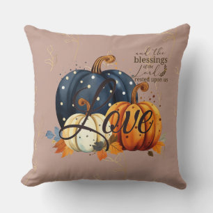 Herfst Pompoen Roos Tint Inspirerend Kussen
