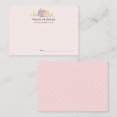 Herfst Pompoen Roze Baby shower Advies Kaarten (Voorkant / Achterkant)