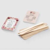 Herfst pompoen roze bordeaux bruiloft programma handwaaier (Niet-gemonteerd)