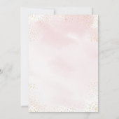 Herfst pompoen roze gouden meisje eerste verjaarda kaart (Achterkant)