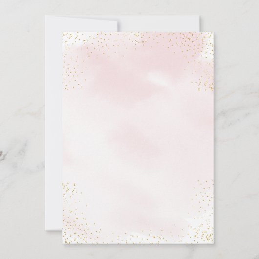 Herfst pompoen roze gouden meisje eerste verjaarda kaart (Achterkant)