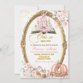 Herfst Pompoen Roze Verhalenboek sprookjesachtige  Kaart (Voorkant)