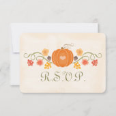 Herfst Pompoen RSVP Wedding Response Kaart (Voorkant)