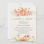 Herfst Pompoen Rustiek Boho Spaans Geslacht Onthul Kaart (Voorkant)