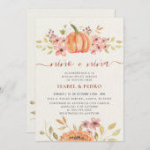 Herfst Pompoen Rustiek Boho Spaans Geslacht Onthul Kaart (Voorkant / Achterkant)