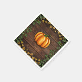 Herfst pompoen rustiek groen goud ivy herfst land servet (Hoek)