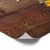 Herfst pompoen rustieke bruiloft gastenboek teken poster (Hoek)