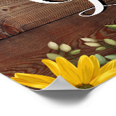 Herfst pompoen rustieke bruiloft teken poster (Hoek)