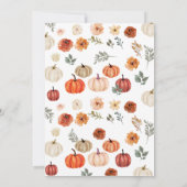 Herfst Pompoen Rustieke Verjaardagsfeest Kaart (Achterkant)
