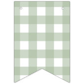Herfst Pompoen Sage Groen Gingham Baby shower Vlaggetjes (Eerste vlag)