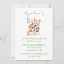 Herfst Pompoen Salie Groen Waterverf Baby Shower