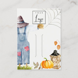 Herfst Pompoen Scarecrow Logo Haarspeld Clip Displ Visitekaartje